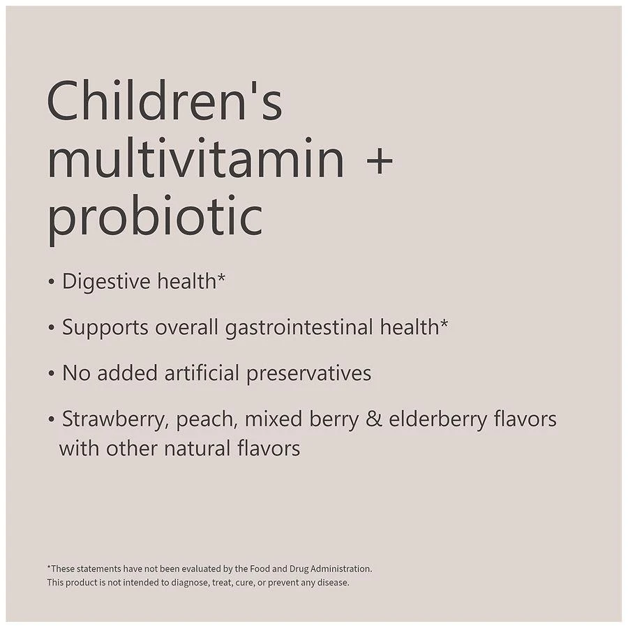 Children's Multivitamin + Probiotic Gummies (70 days) Strawberry, Peach, Mixed Berry & Elderberry 商品