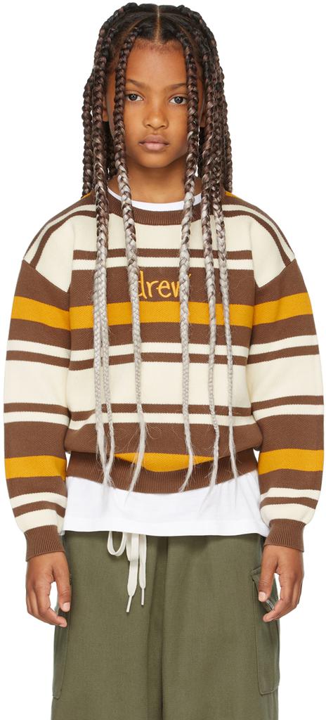 SSENSE Exclusive Kids Brown Scribble Sweater商品第1张图片规格展示