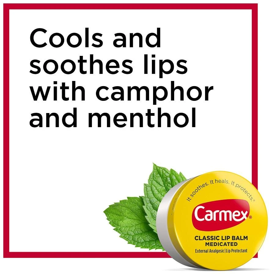 商品Carmex|Medicated Lip Balm Jars, Lip Moisturizer for Dry, Chapped Lips Original,价格¥42,第3张图片详细描述