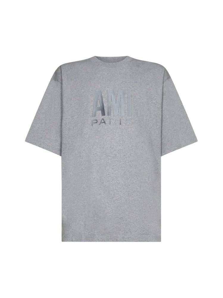 AMI Logo Printed Crewneck T-Shirt商品第1张图片规格展示
