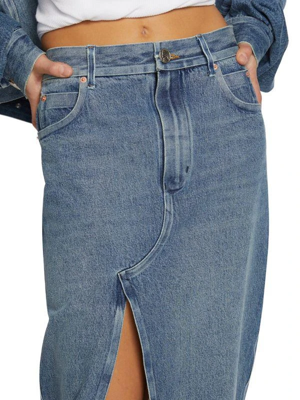 商品Alexander Wang|Bonded-Seams Denim Maxi Skirt,价格¥1606,第4张图片详细描述