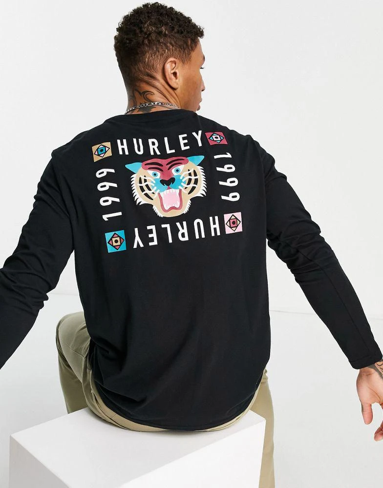 商品Hurley|Hurley Bengal long sleeve t-shirt in black,价格¥203,第1张图片