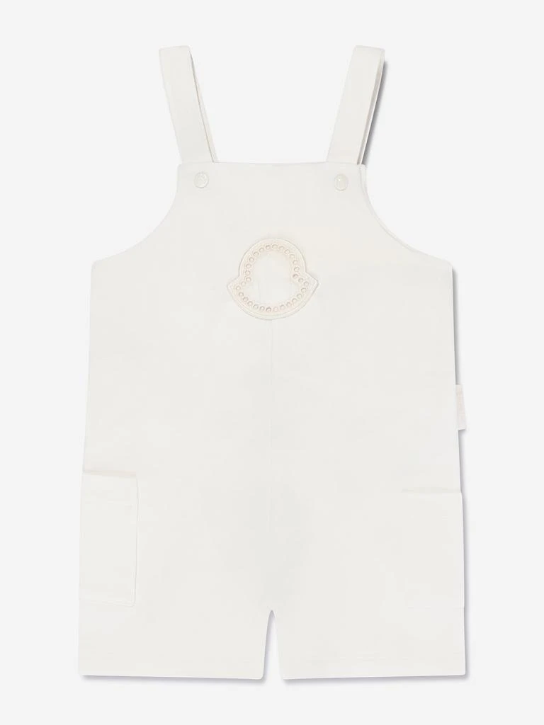 商品Moncler|Moncler Enfant Baby Girls Logo Romper in Ivory,价格¥2170,第3张图片详细描述