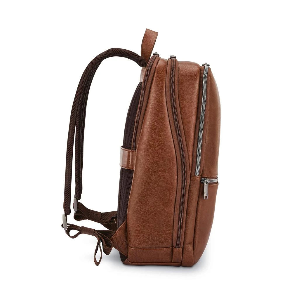 Samsonite Samsonite Classic Leather Slim Backpack, Cognac, One Size 3