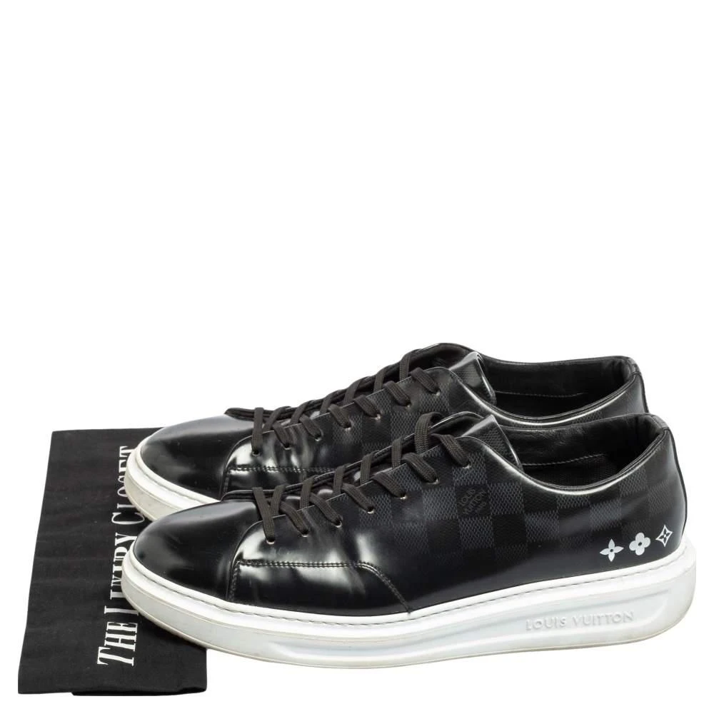 Louis Vuitton Black Damier Glazed Canvas Beverly Hills Low-Top Sneaker Size 43.5 商品