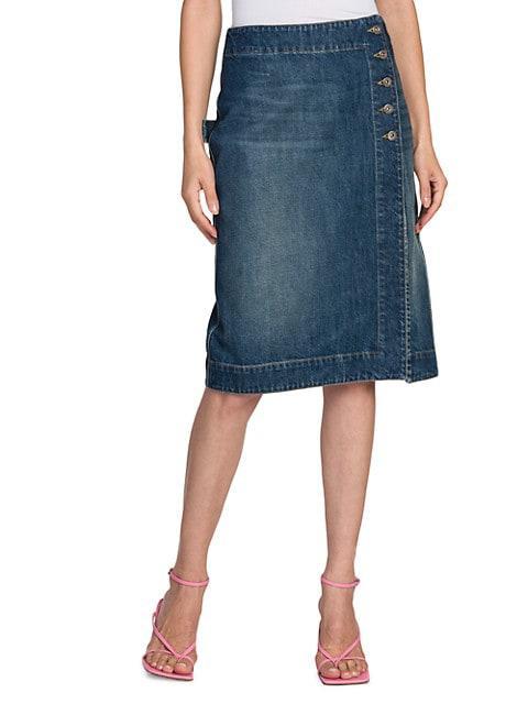 商品Bottega Veneta|Denim Wrap Cargo Skirt,价格¥6089,第5张图片详细描述