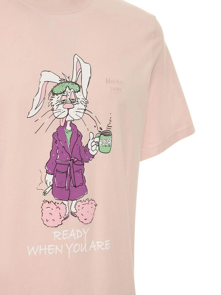 商品Martine Rose|Rabbit Print Cotton Jersey T-shirt,价格¥949,第3张图片详细描述