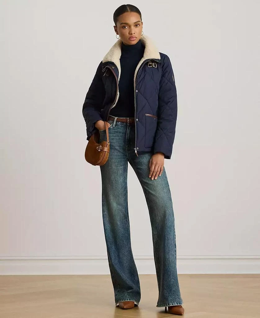 商品Ralph Lauren|Women's Faux-Fur-Collar Diamond Quilted Jacket,价格¥1465,第5张图片详细描述