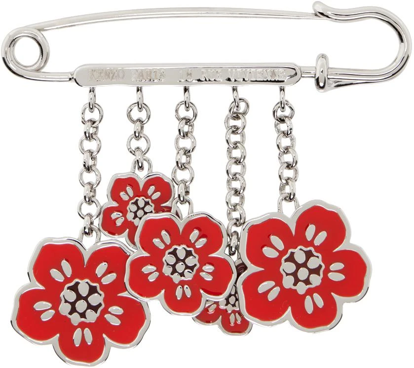 商品Kenzo|Silver Kenzo Paris 'Kenzo Crest' Pin,价格¥1487,第1张图片