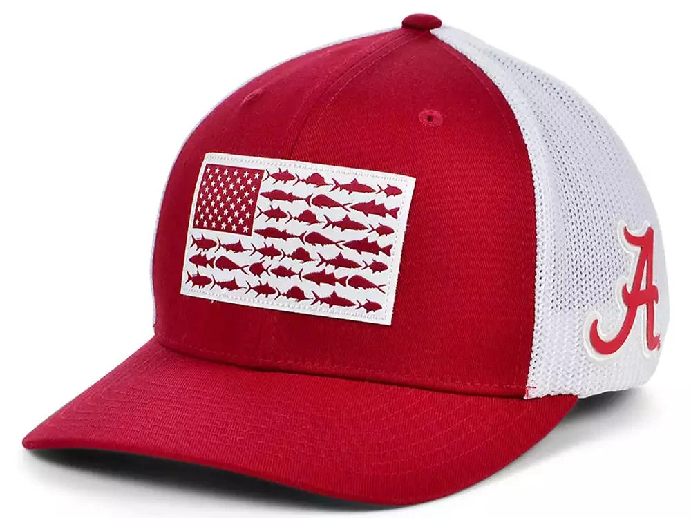 商品Columbia|Alabama Crimson Tide PFG Fish Flag Stretch-Fitted Cap,价格¥262,第1张图片