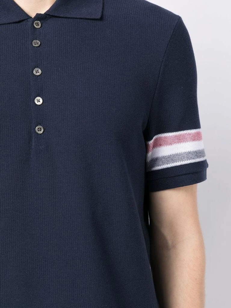 商品Thom Browne|THOM BRWONE MEN SHORT SLEEVE POLO IN TEXTURED COTTON W/ ENG RWB STRIPE,价格¥3265,第4张图片详细描述