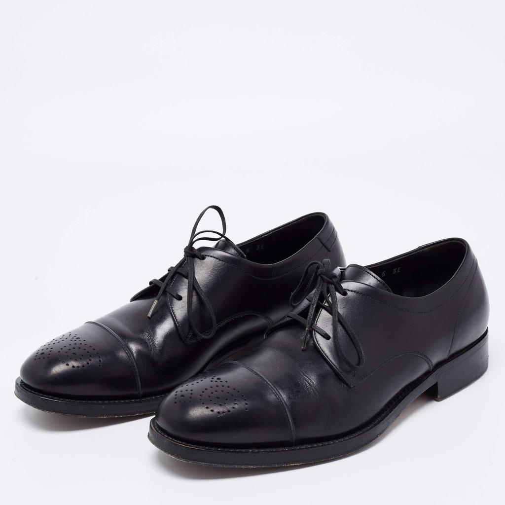 Salvatore Ferragamo Black Leather Oxfords Size 39商品第2张图片规格展示