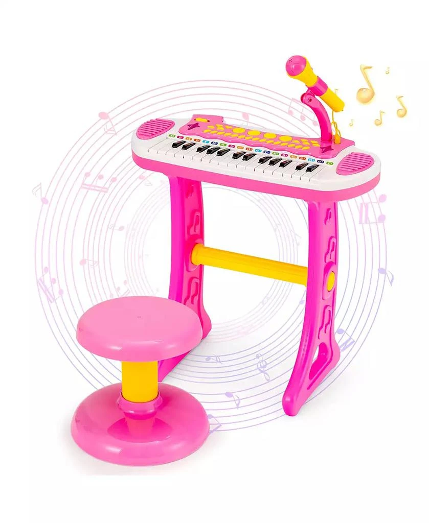 商品Costway|31 Key Kids Piano Keyboard Toy Toddler Musical Instrument w/ Microphone,价格¥330,第1张图片