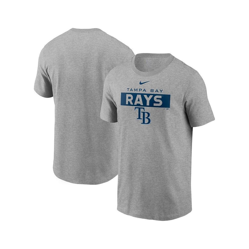 商品NIKE|Men's Heathered Gray Tampa Bay Rays Team T-shirt,价格¥164,第1张图片