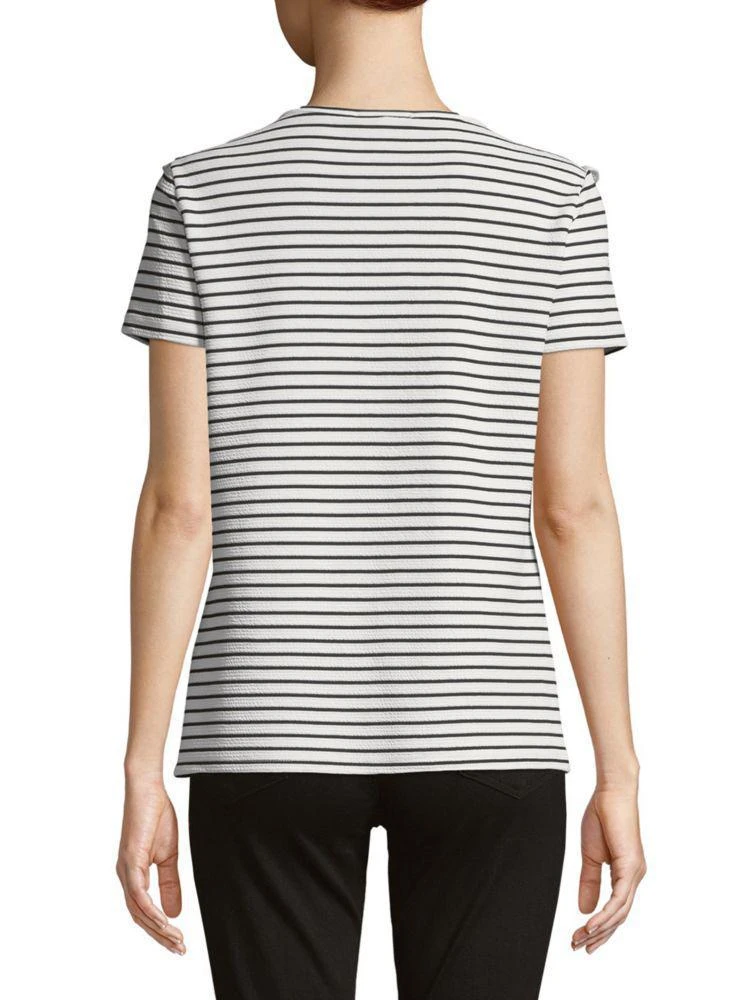 商品Karl Lagerfeld Paris|Stripe Roundneck Tee,价格¥150,第2张图片详细描述