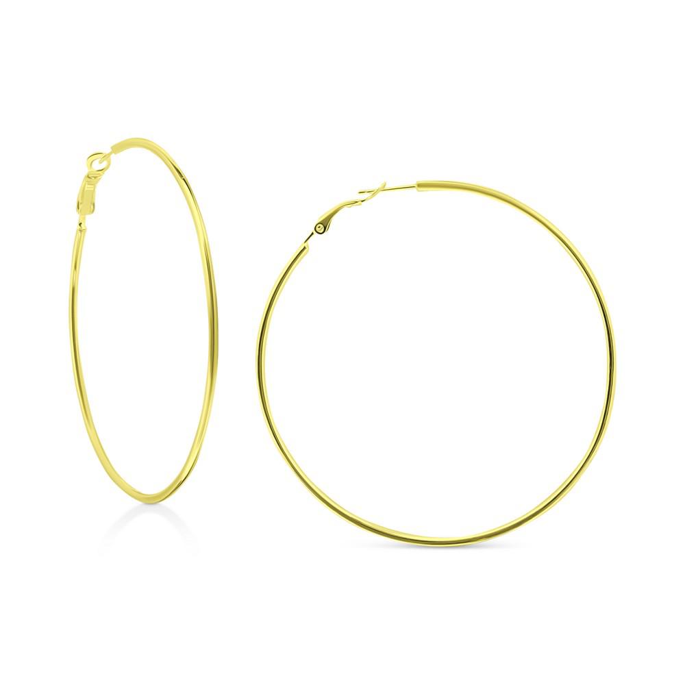 Polished Wire Large Hoop Earrings in 18k Gold-Plated Sterling Silver, 70mm, Created for Macy's商品第1张图片规格展示