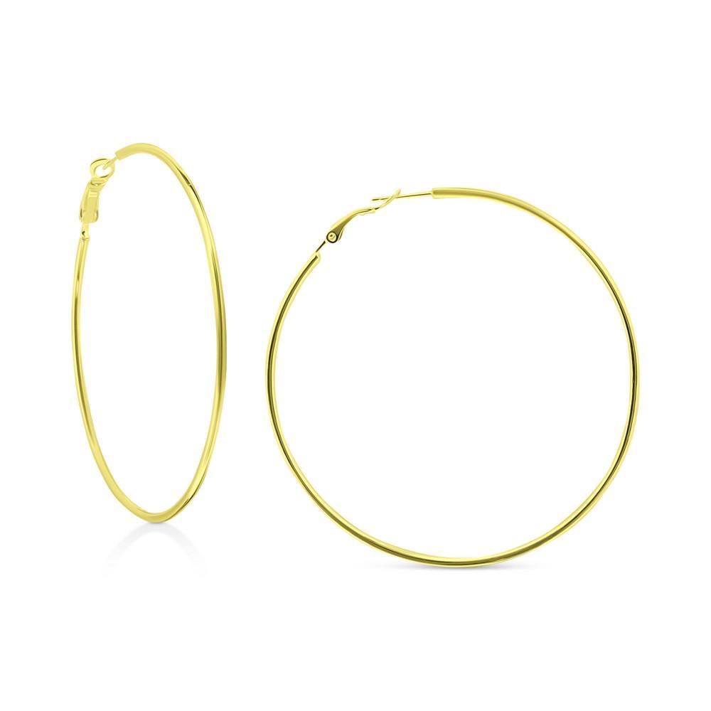 商品Giani Bernini|Polished Wire Large Hoop Earrings in 18k Gold-Plated Sterling Silver, 70mm, Created for Macy's,价格¥954,第1张图片