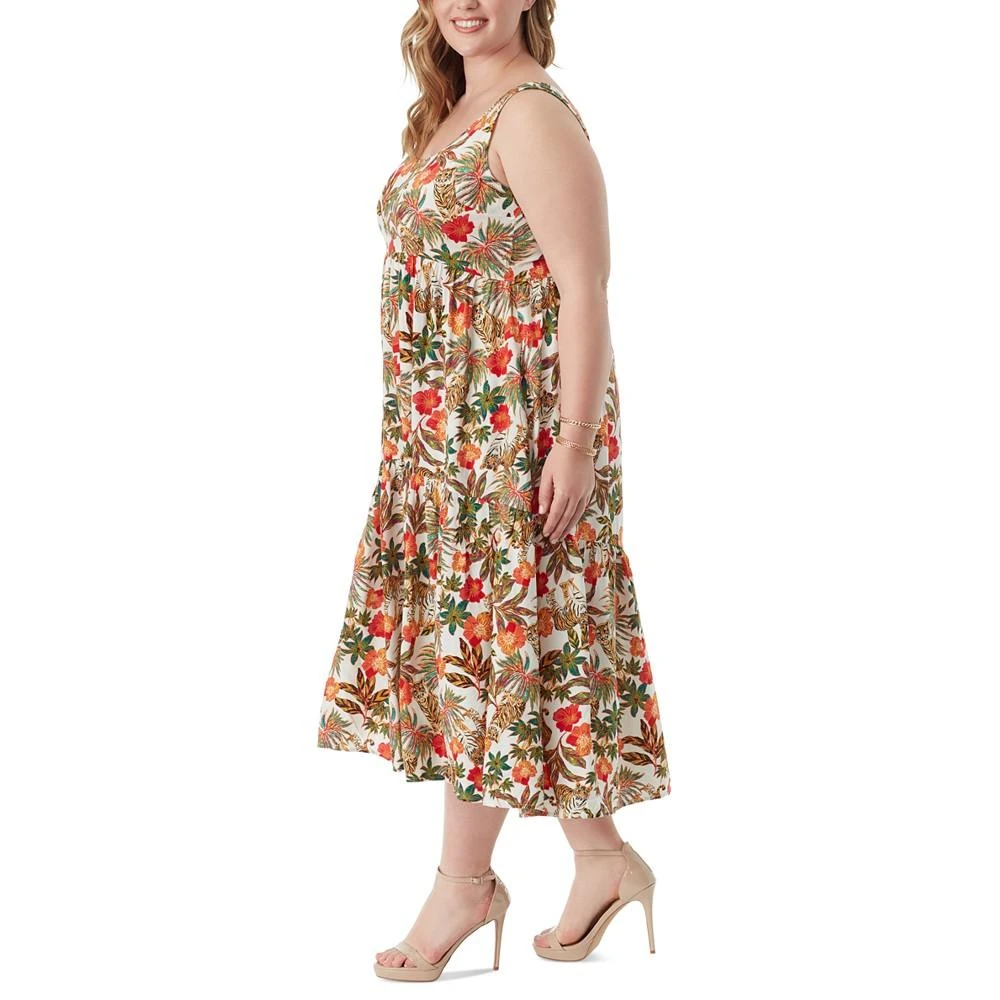 商品Jessica Simpson|Plus Size Cheryl Tiered Smocked-Back Dress,价格¥530,第3张图片详细描述