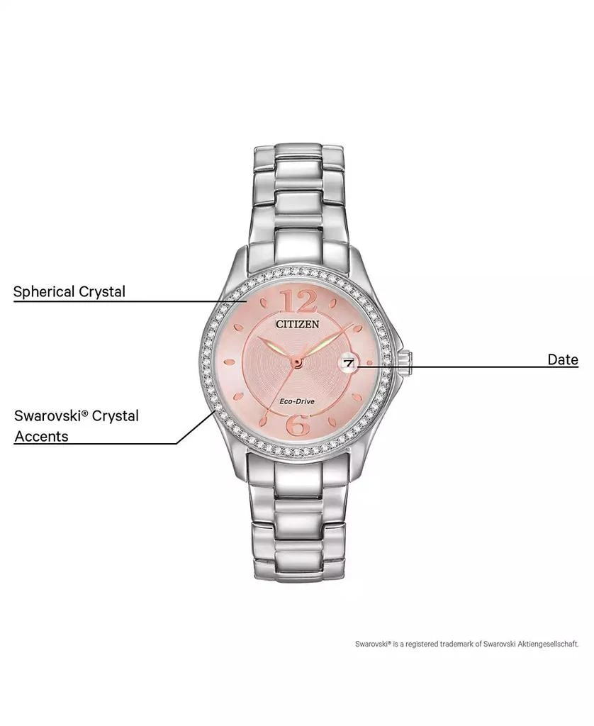 商品Citizen|Women's Eco-Drive Stainless Steel Bracelet Watch 29mm FE1140-86X,价格¥1685,第4张图片详细描述