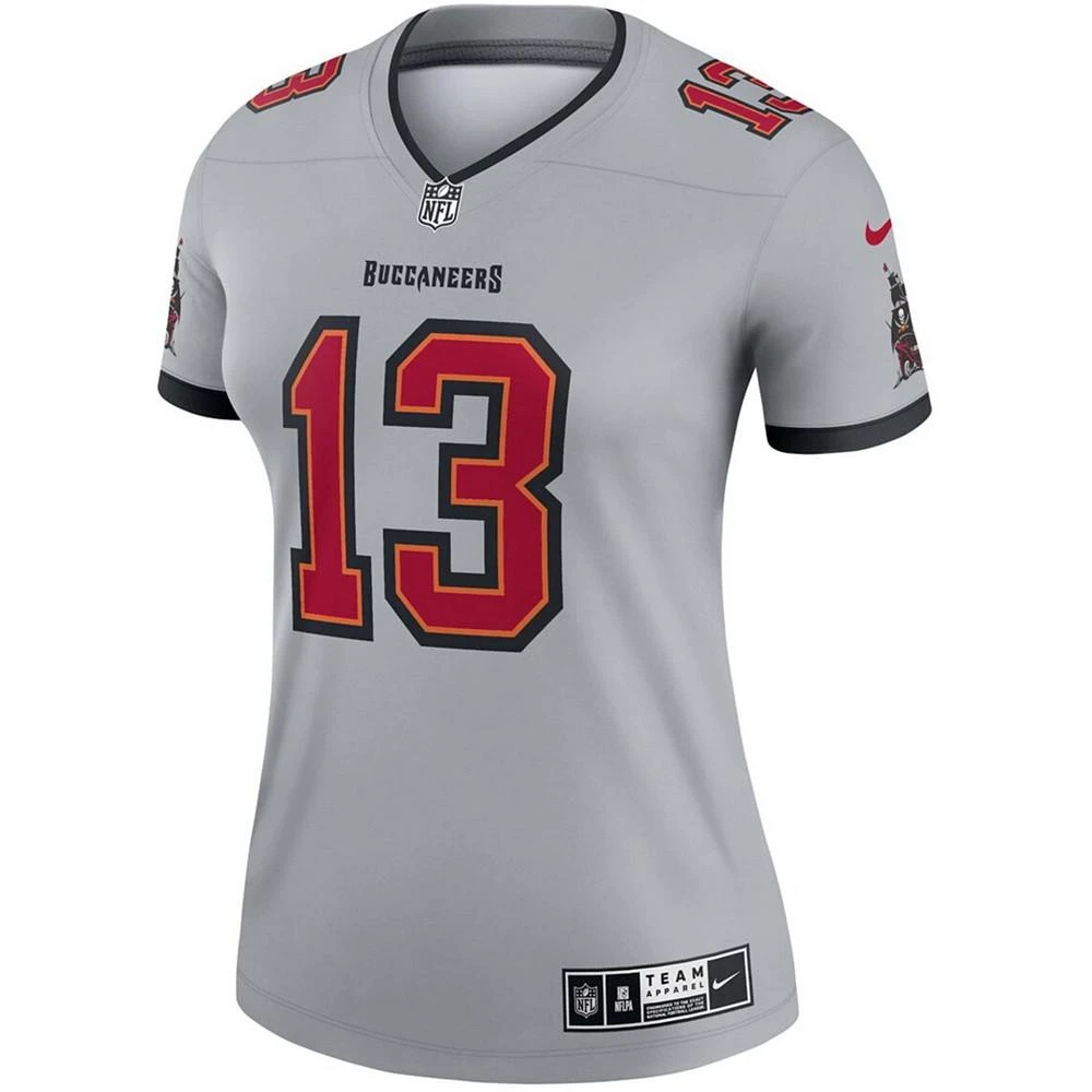 商品NIKE|Women's Mike Evans Gray Tampa Bay Buccaneers Inverted Legend Jersey,价格¥556,第2张图片详细描述