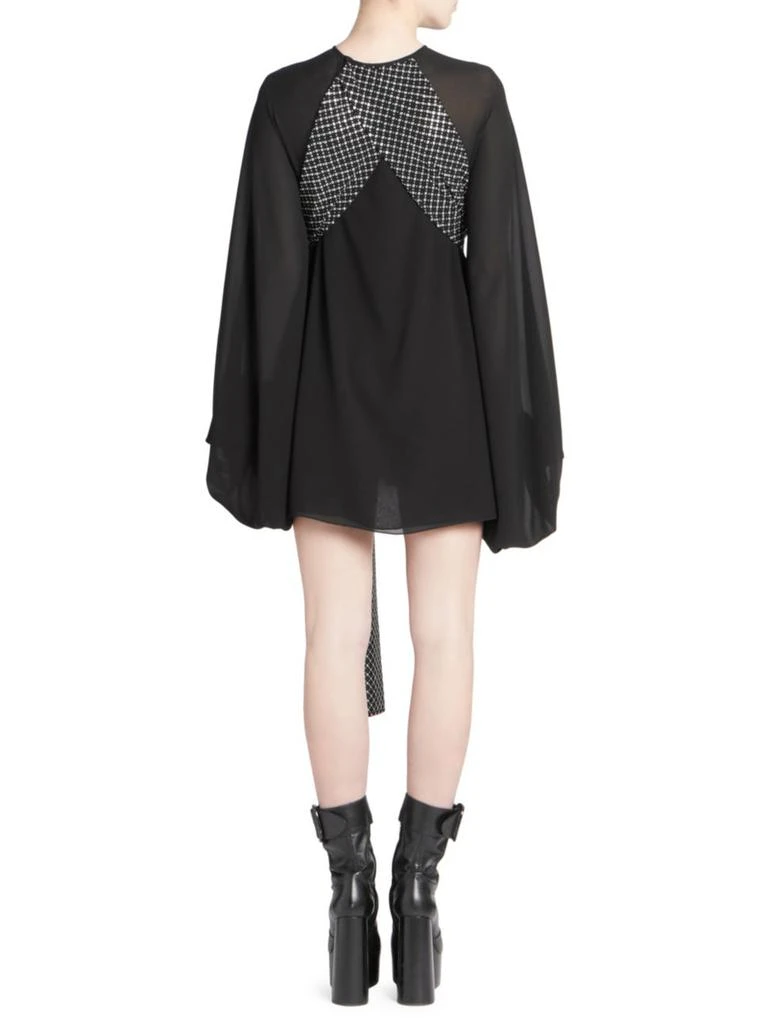 商品Yves Saint Laurent|Georgette 泡泡袖迷你连身裙,价格¥11090,第2张图片详细描述