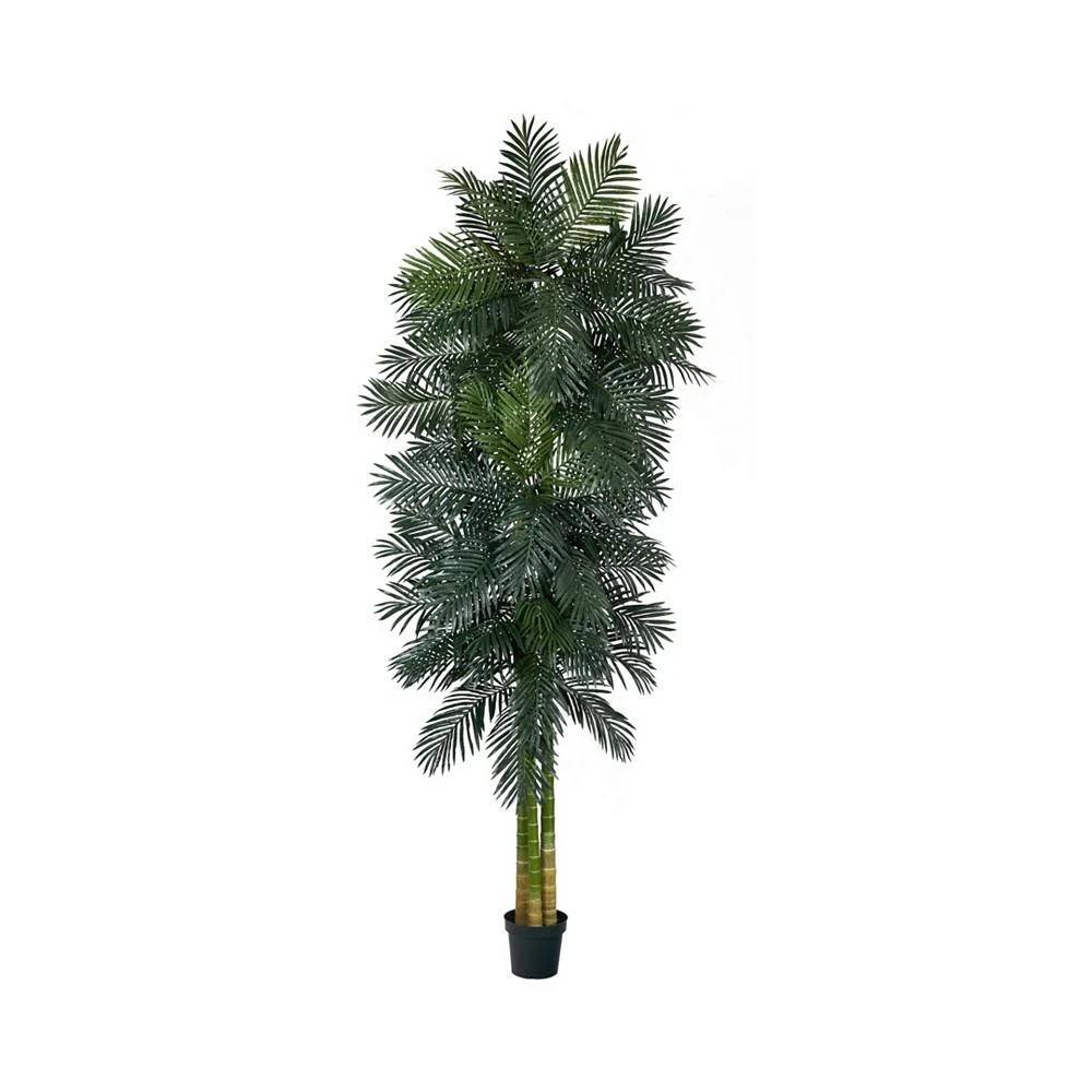 商品NEARLY NATURAL|Triple Stalk Cane Artificial Palm Tree, 10',价格¥3531,第1张图片