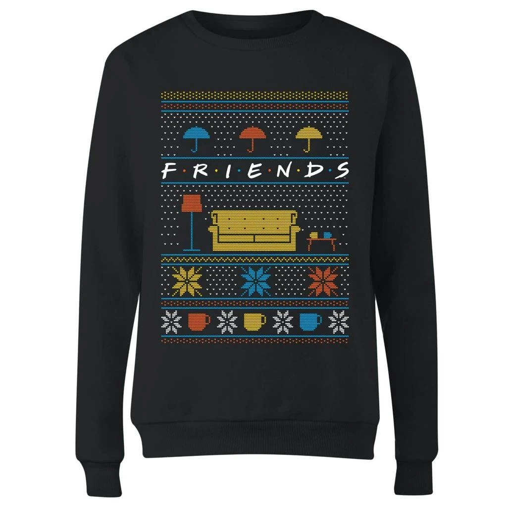 商品Original Hero|Friends Sofa Knit Women's Christmas Sweater - Black,价格¥254,第4张图片详细描述