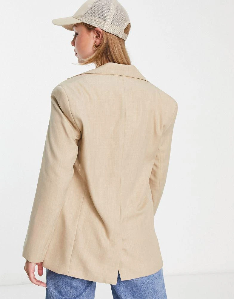 商品Bershka|Bershka core oversized blazer in camel,价格¥193,第2张图片详细描述