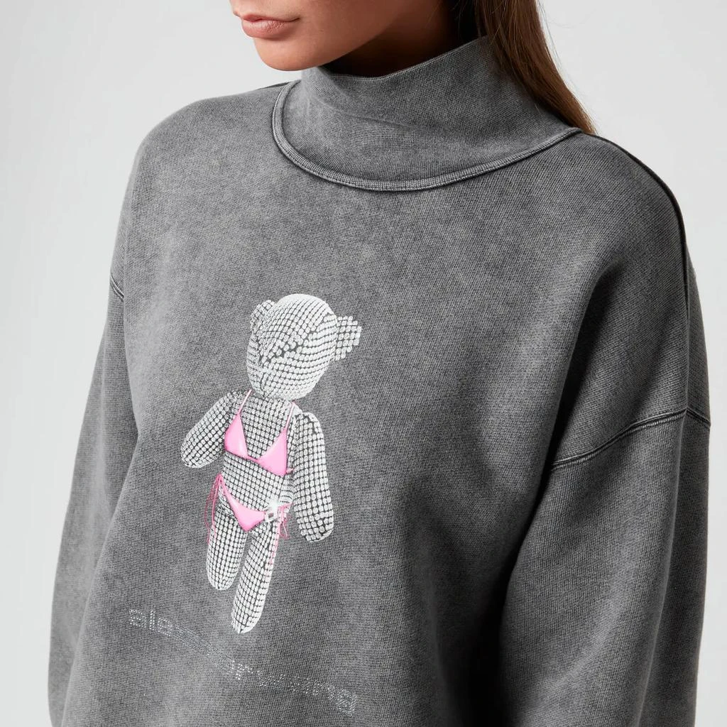 商品Alexander Wang|Alexander Wang Women's Classic Mock Neck Sweatshirt with Teddy Bear Print,价格¥2635,第4张图片详细描述