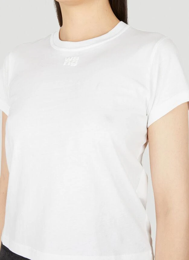 商品Alexander Wang|Puff Logo Shrunken Tee in White,价格¥392,第5张图片详细描述