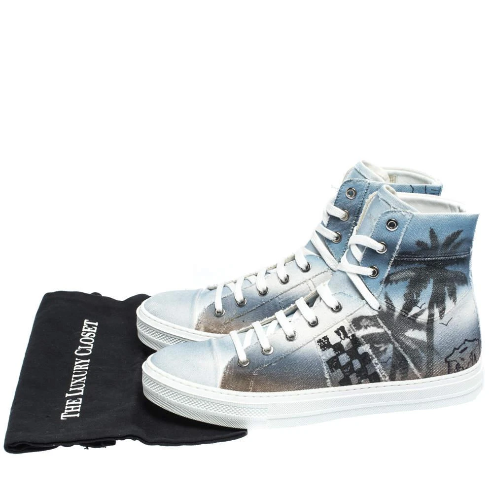 Amiri Multicolor Palm Tree Canvas Sunset High Top Sneakers Size 42 商品