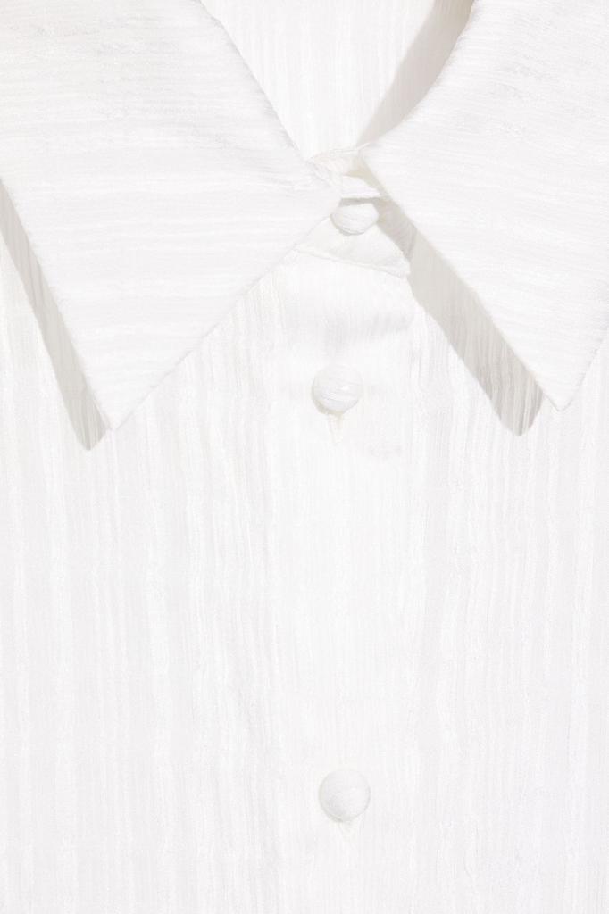 Edyth ruffled crinkled-jacquard shirt商品第4张图片规格展示
