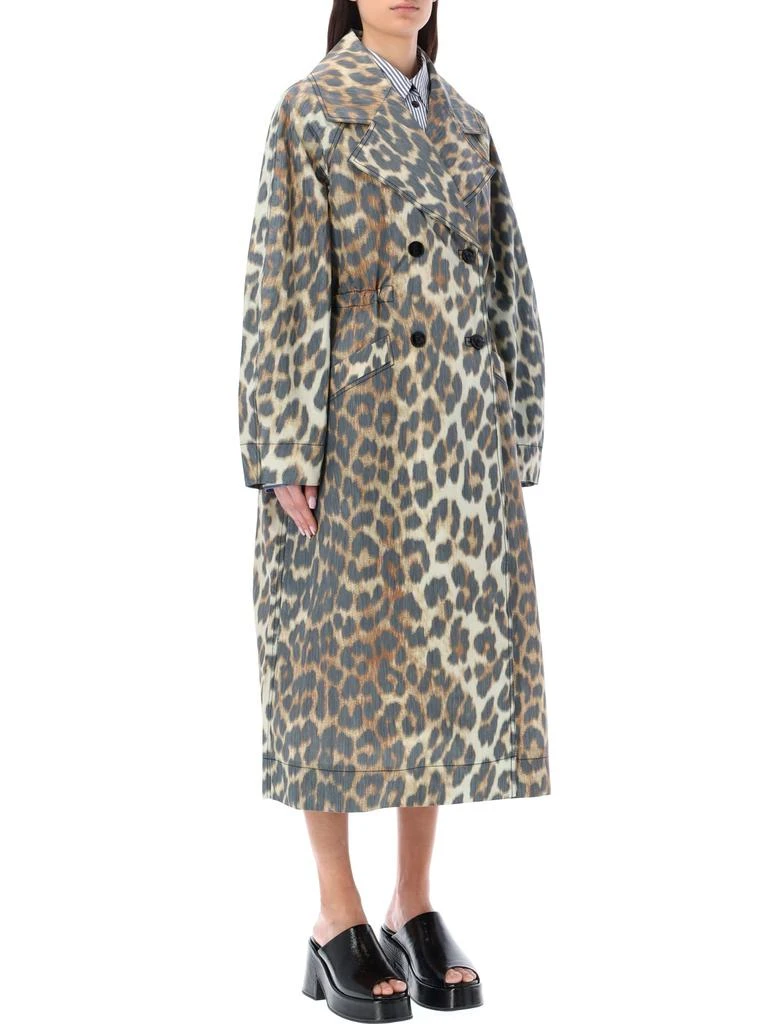 商品Ganni|Ganni Leopard Trench,价格¥3211,第2张图片详细描述