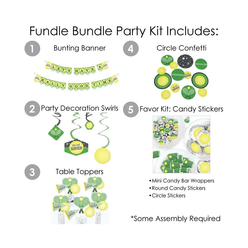 商品Big Dot of Happiness|You Got Served - Tennis - Baby Shower or Tennis Ball Birthday Party Supplies - Banner Decoration Kit - Fundle Bundle,价格¥521,第2张图片详细描述
