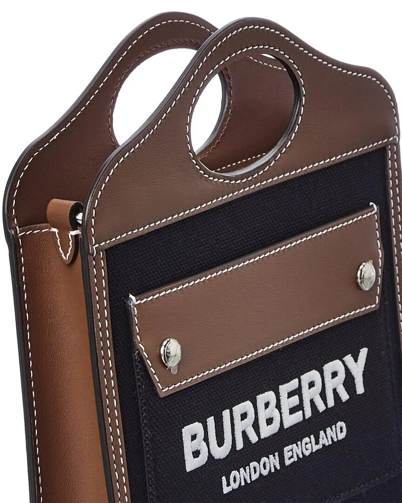商品Burberry|Burberry Micro Canvas & Leather Pocket Tote,价格¥3935,第3张图片详细描述