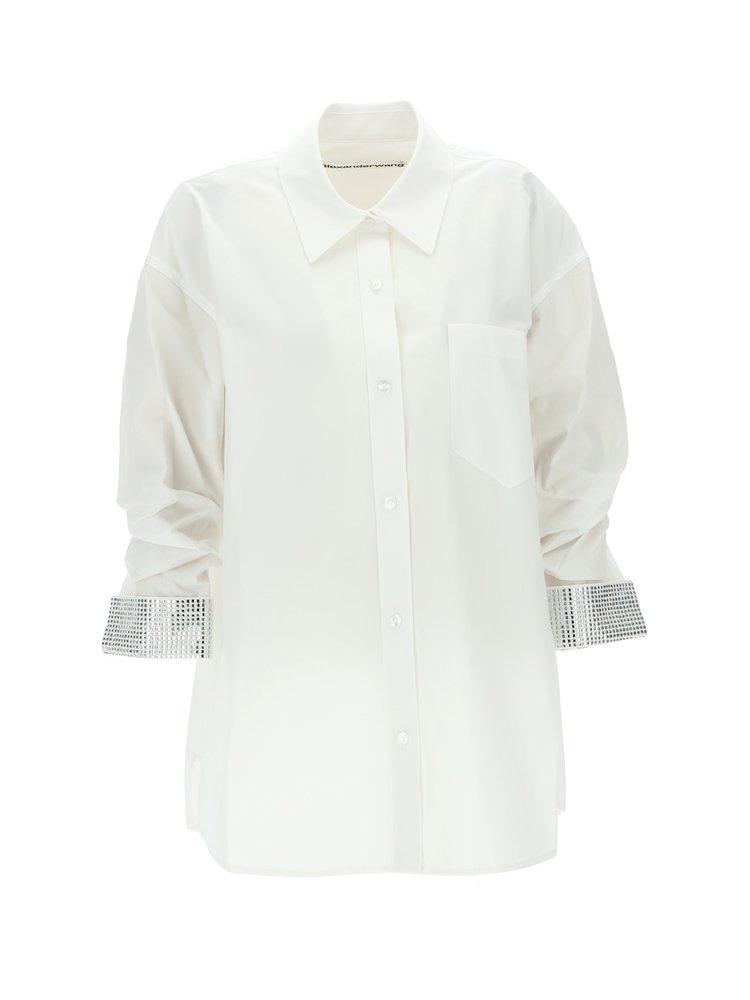 Alexander Wang Embellished Cuff Buttoned Shirt商品第1张图片规格展示