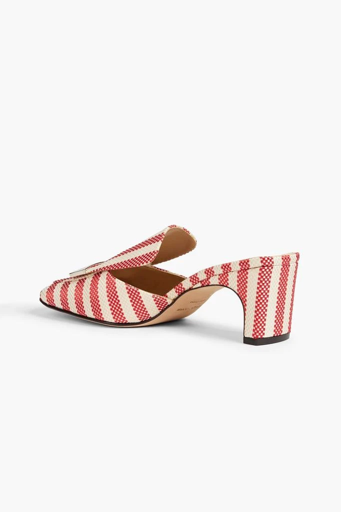 商品Sergio Rossi|Embellished striped woven mules,价格¥1801,第3张图片详细描述