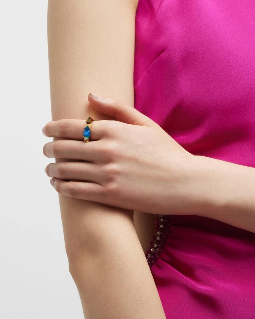 商品Peruffo|18K Yellow Gold and Blue Agate Studs Ring,价格¥10760,第5张图片详细描述