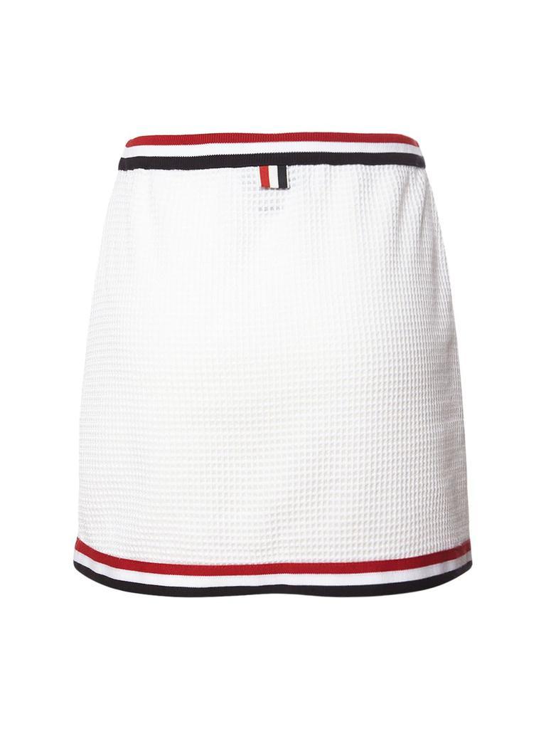 商品Thom Browne|Textured Bicolor Cotton Mini Wrap Skirt,价格¥3135,第6张图片详细描述