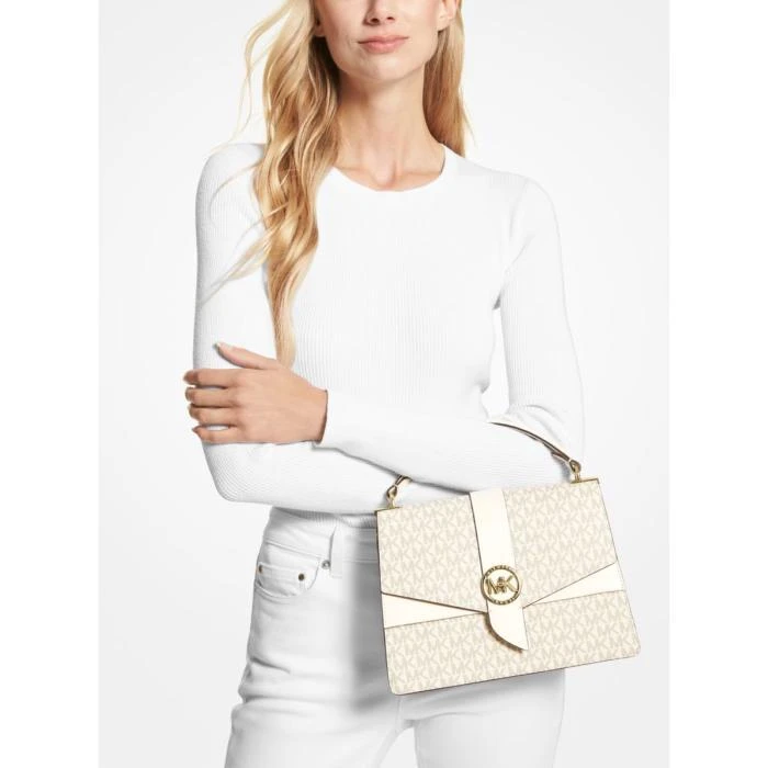 商品[国内直发] Michael Kors|MK 女包 迈克·科尔斯 MICHAEL KORS 520礼物 女士香草白/白色中号单肩斜挎包 30H1GGRS2V VAN/CREAM,价格¥1614,第5张图片详细描述