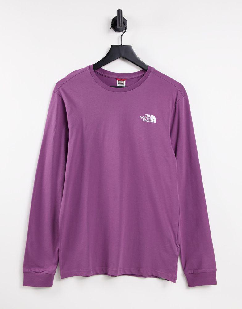 商品The North Face|The North Face Simple Dome long sleeve t-shirt in purple,价格¥250,第1张图片