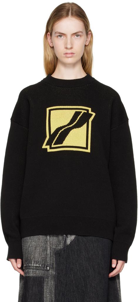 Black Jacquard Sweater商品第1张图片规格展示