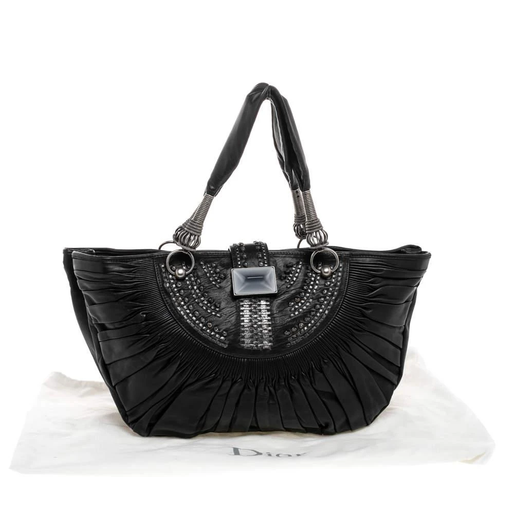 Dior Black Pleated Leather Plisse Tote 商品