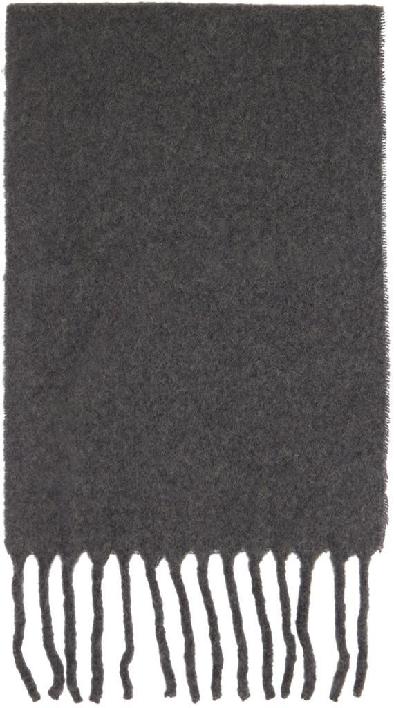 商品AMI|Gray Oversized Ami De Cœur Scarf,价格¥1429,第4张图片详细描述