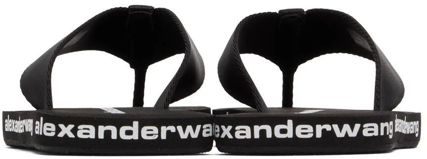 商品Alexander Wang|Black AW Flip Flop Sandals,价格¥741,第2张图片详细描述