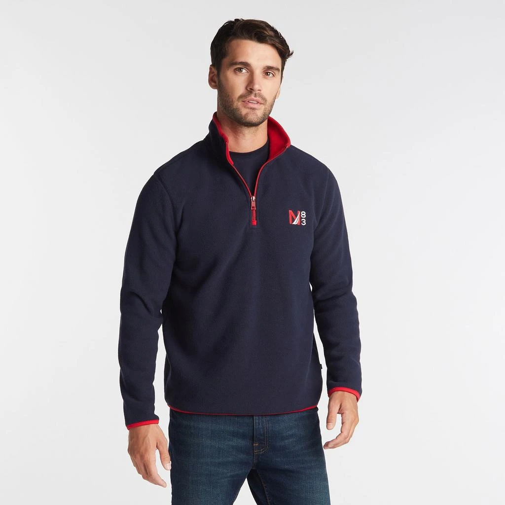 商品Nautica|Nautica Mens Big & Tall Quarter Zip Nautex  Fleece Pullover,价格¥223,第1张图片