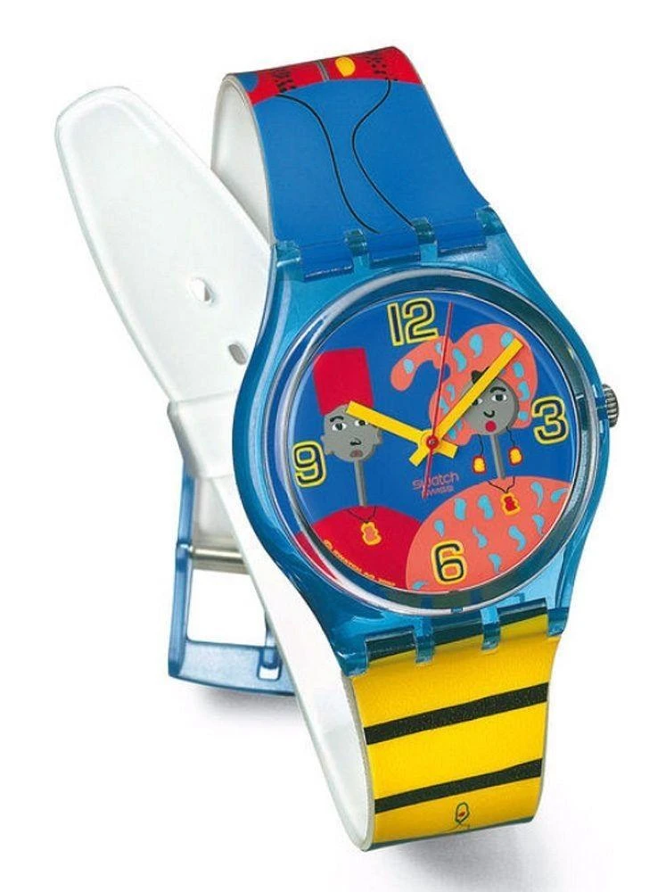 商品Swatch|Diama Quartz Blue Dial Unisex Watch GS114,价格¥413,第1张图片