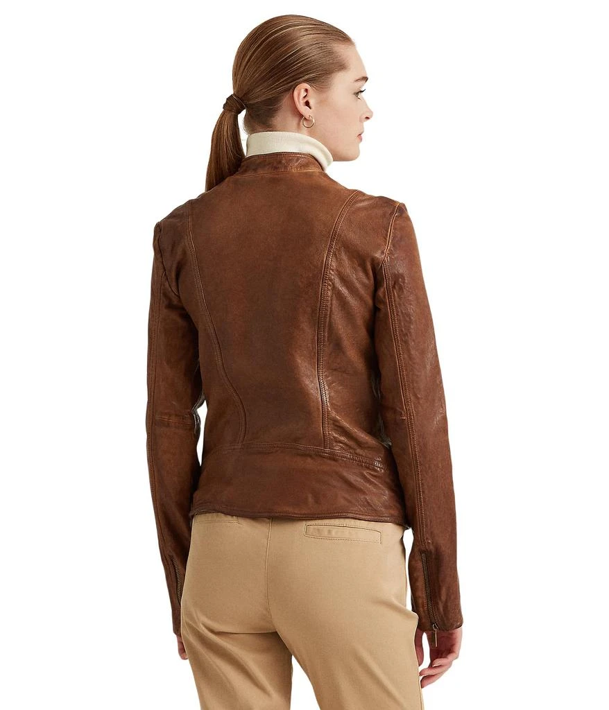 商品Ralph Lauren|Tumbled-Leather Jacket,价格¥3710,第2张图片详细描述