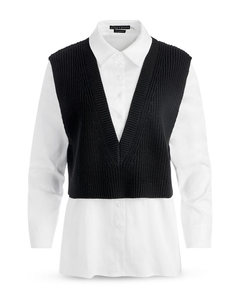 Orly Woven Shirt Sweater Vest商品第6张图片规格展示
