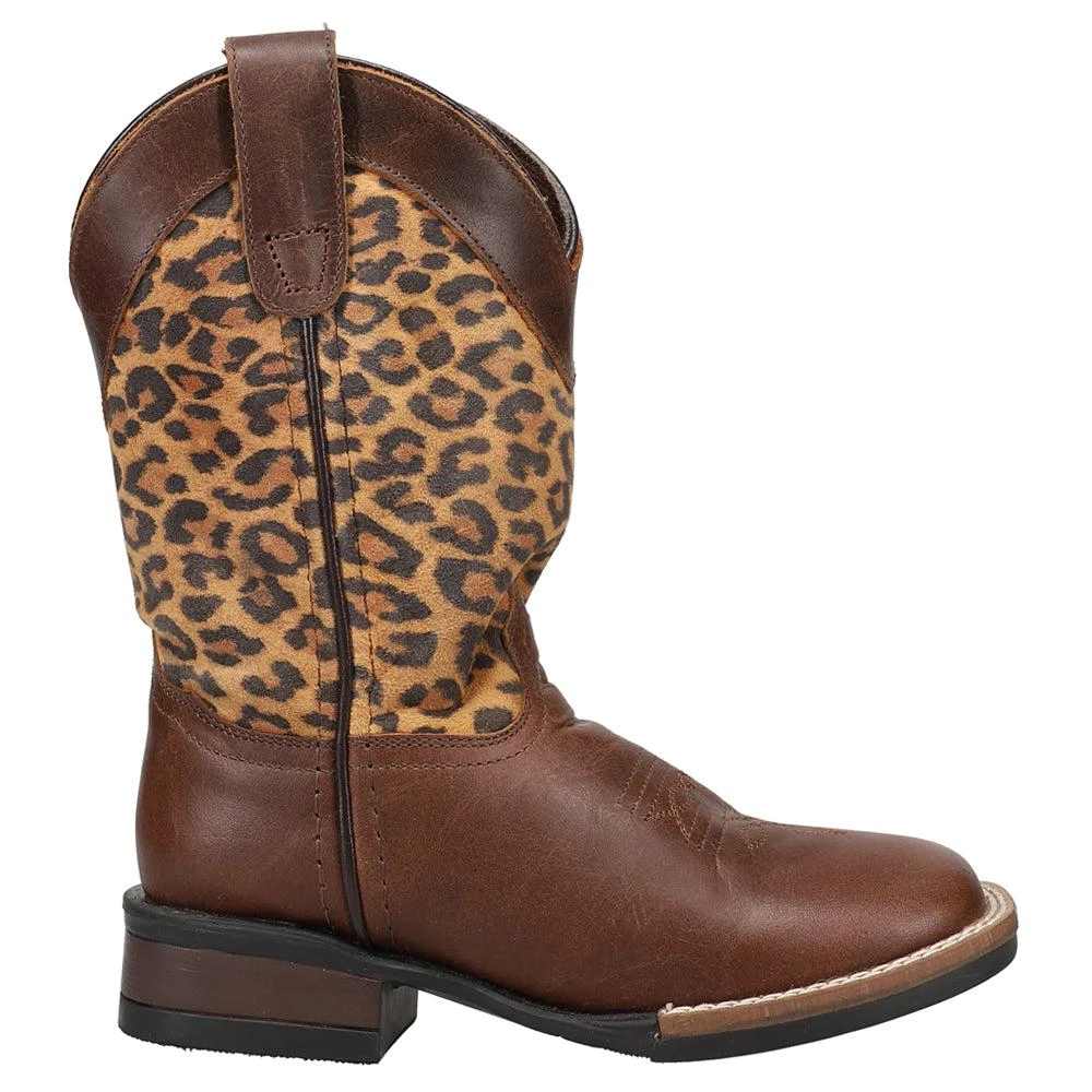 商品Roper|Monterey Leopard Square Toe Cowboy Boots (Little Kid),价格¥571,第1张图片